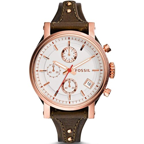 Наручные часы FOSSIL Original Boyfriend ES3616, белый, коричневый