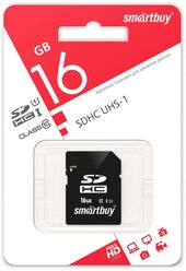 Карта памяти (SMARTBUY (SB16GBSDCL10-00LE ) SDHC 16GB Class10)