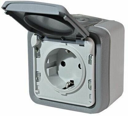 Legrand Розетка 1-м ОП Plexo с защ. крышкой IP55 сер. Leg 069733 125014 - фото №9