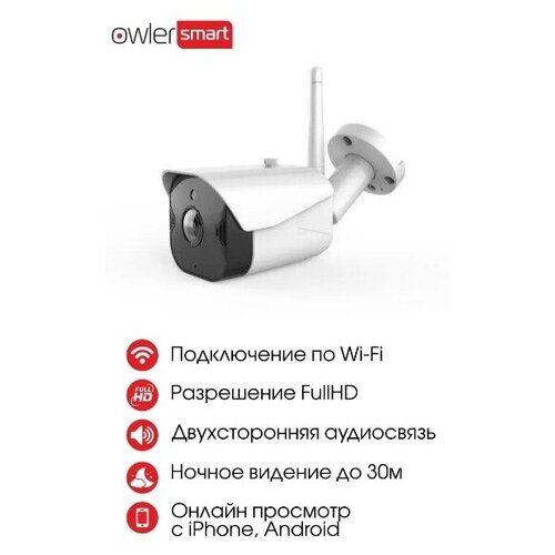 Wi-Fi видеокамера Owler Smart Street Cam 2Мп уличная ночная съемка детекции движения двустороннее аудио Удаленное управление 311400₽