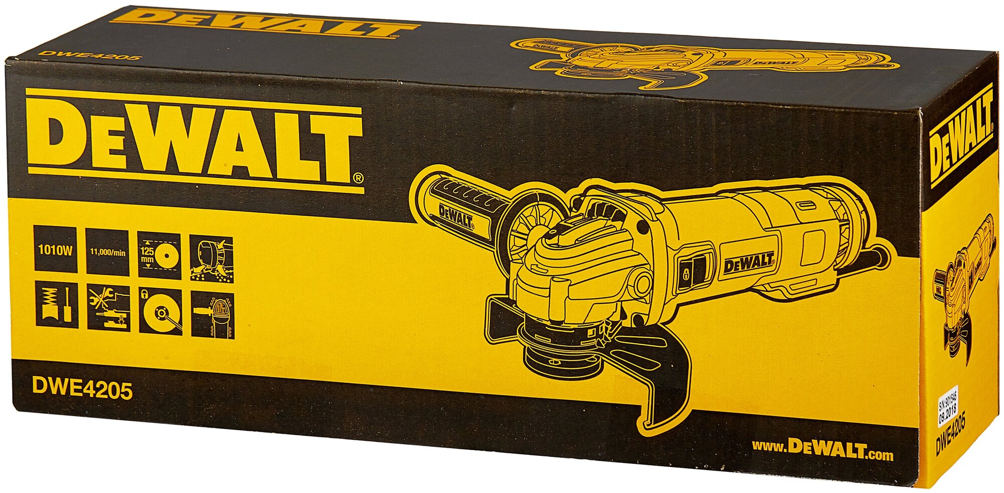 DWE4205-KS Углошлифовальная машина (125 мм, 1010 Вт, 11000 об/мин) DeWALT - фото №8