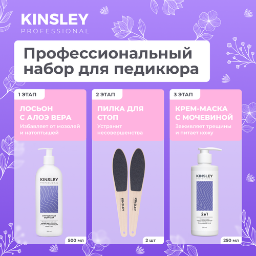 Набор для ухода за кожей стоп Kinsley крем с мочевиной и кератолитик для пяток 888₽