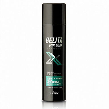 Пена для бритья Гиалуроновая Belita, Основной уход, для всех типов кожи, 250 мл