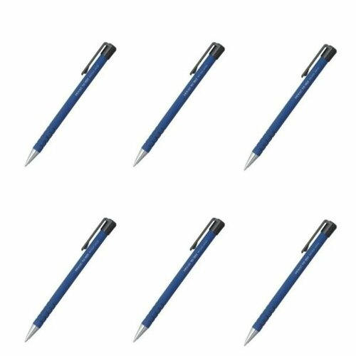 Penac Ручка шариковая автоматическая 0,7 мм, масляная, синяя, 6 шт