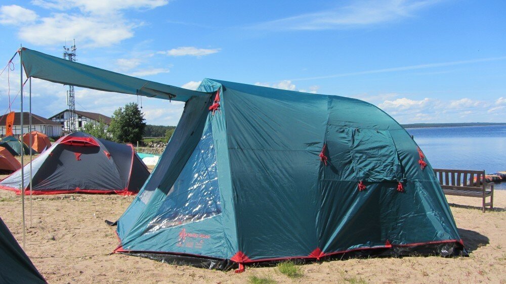 Палатка Tramp Baltic Wave (V2) кемпинг. 5мест. зеленый - фото №7