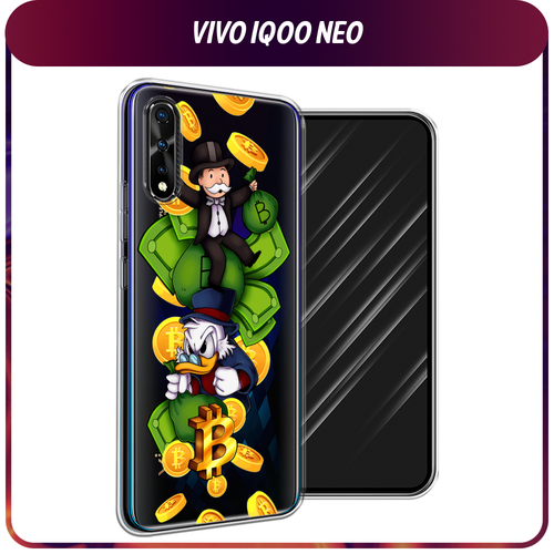 Силиконовый чехол на Vivo iQOO Neo/V17 Neo / Виво iQOO Neo/V17 Neo Scrooge McDuck and Monopoly, прозрачный