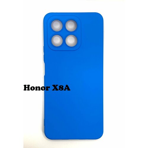 Чехол Honor X8A 4G голубой Silicone Cover