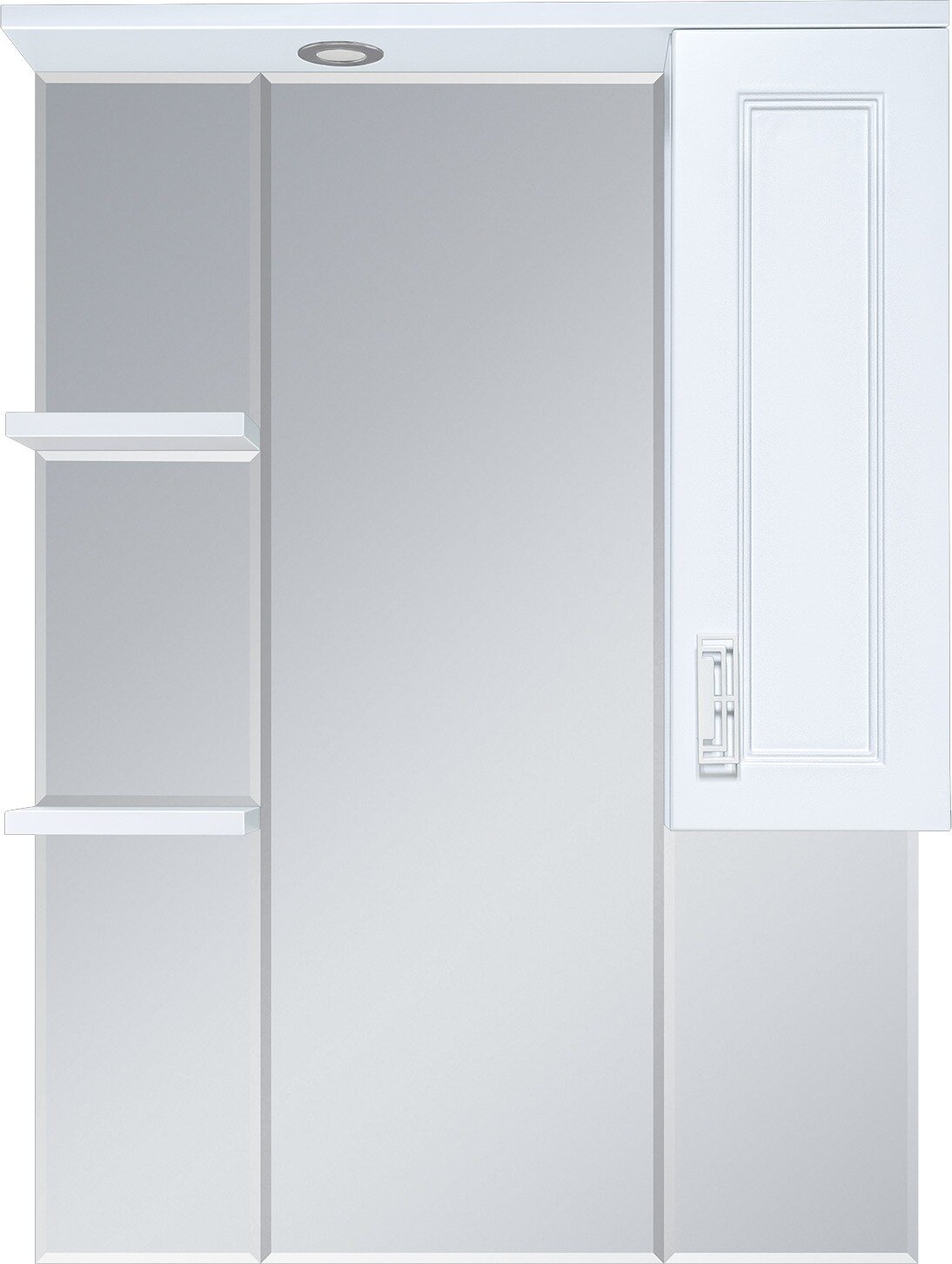 фото Зеркало Misty Дива 85 R c подсветкой, белое П-Див04085-013П