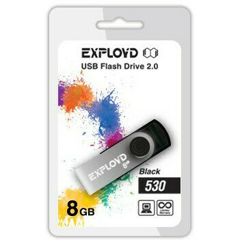 USB Flash накопитель SmartBuy 8Gb Exployd 530 Black