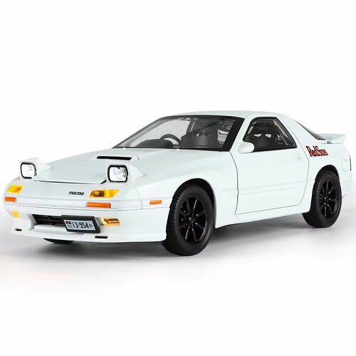 Модель гоночного автомобиля Mazda RX-7 Savanna правый руль свет, звук 1:24 1900-340 (Цвет: Белый)