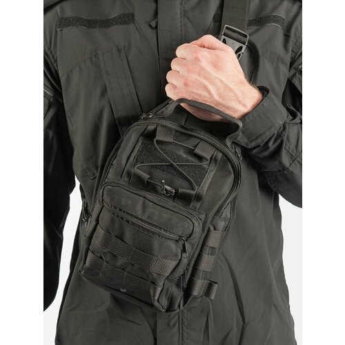 Сумка Ганза 570000005, фактура гладкая, черный тактический рюкзак 30 л военная сумка охотничий рюкзак легкая мужская тактическая сумка сумка для рыбалки походная армейская для мужчин
