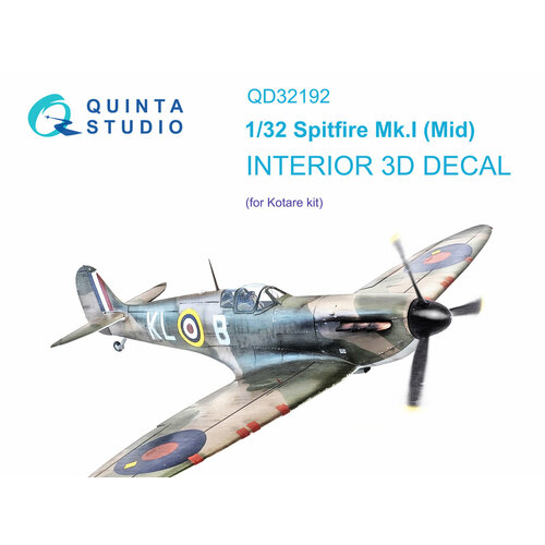 QD32192 3D Декаль интерьера кабины Spitfire Mk.1 Mid (Kotare)