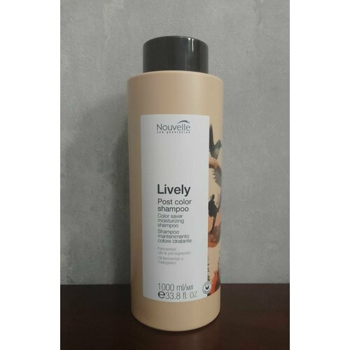 Nouvelle Lively Post color shampoo 1000 ml. Увлажняющий шампунь для сохранения цвета