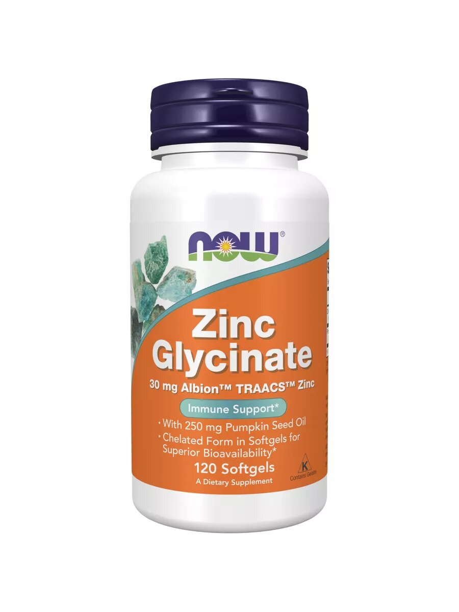 Zinc Glycinate 30 мг 120 гелевых капсул