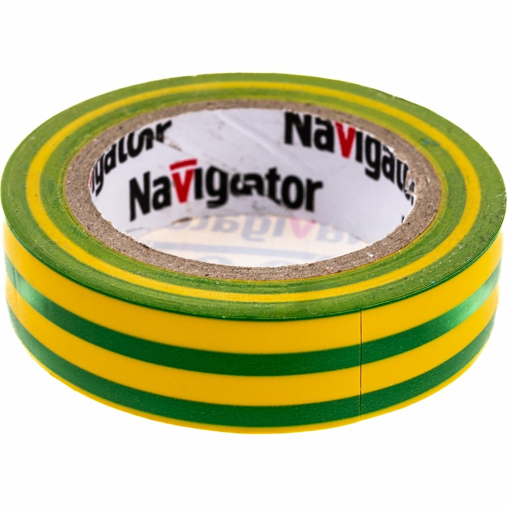 Изолента Navigator NIT-B15-10/YG желто-зеленая 71234