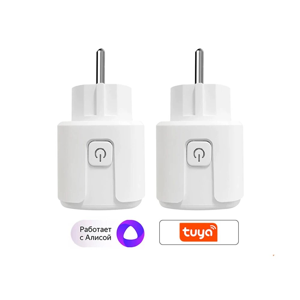 Удлинитель электрический с поддержкой Wi-Fi, 16 А, TUYA B 2PC