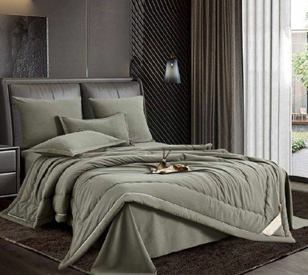 Комплект постельного белья с одеялом евро, сатин, хлопок, простынь размером 230х250, наволочки 50х70, 70х70 Candies Can-27 — фото 1