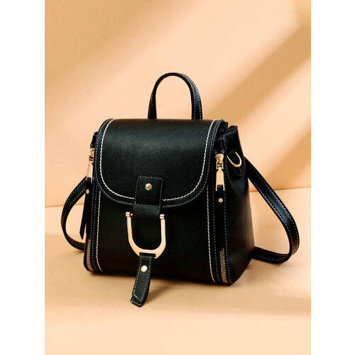 Сумка-рюкзак Bagevitto, фактура зернистая, черный