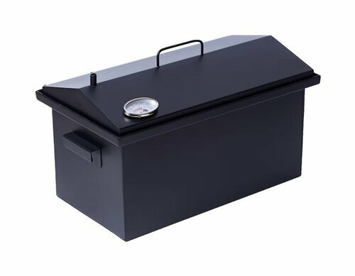 Коптильня Кедр c гидрозатвором двухъярусная 490х290х190 сталь 15мм с термометром крашеная