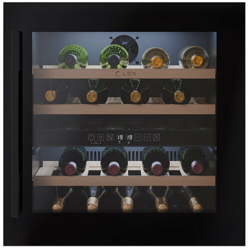 Встраиваемый винный шкаф LEX LWD6036BL dual zone 67399₽