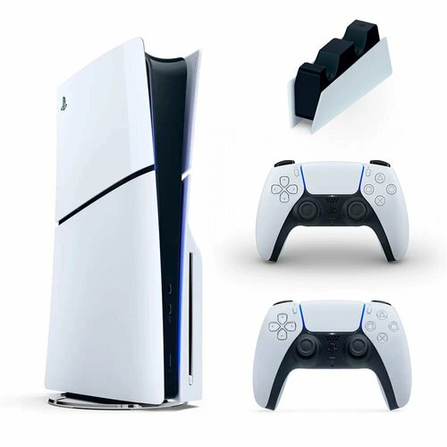 Игровая приставка Sony PlayStation 5 Slim с дисководом два геймпада и зарядная станция 84000₽