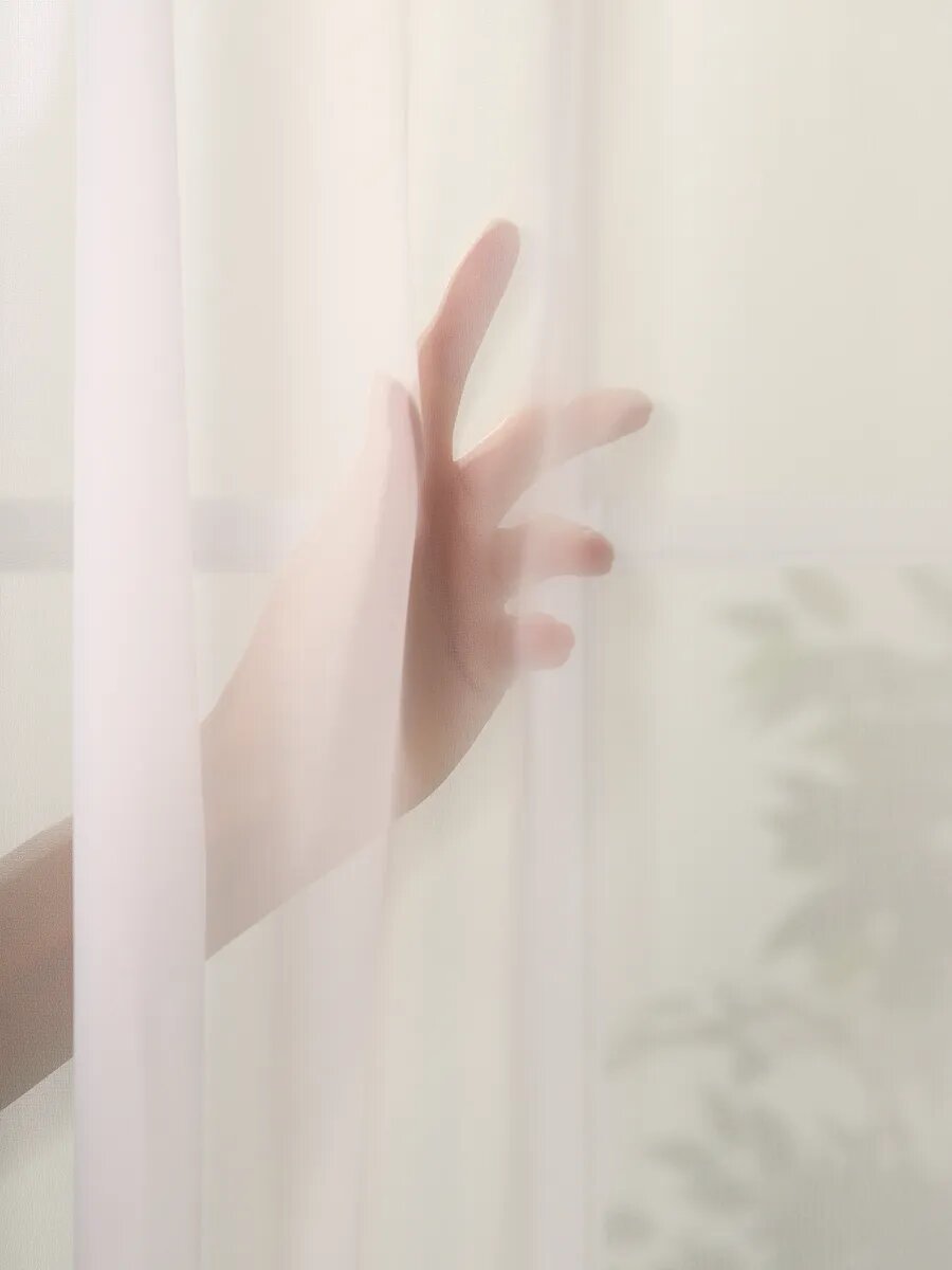 Тюль в спальню гостиную SANPA HOME, креп-органза 300х280 см, шторная лента — фото 1