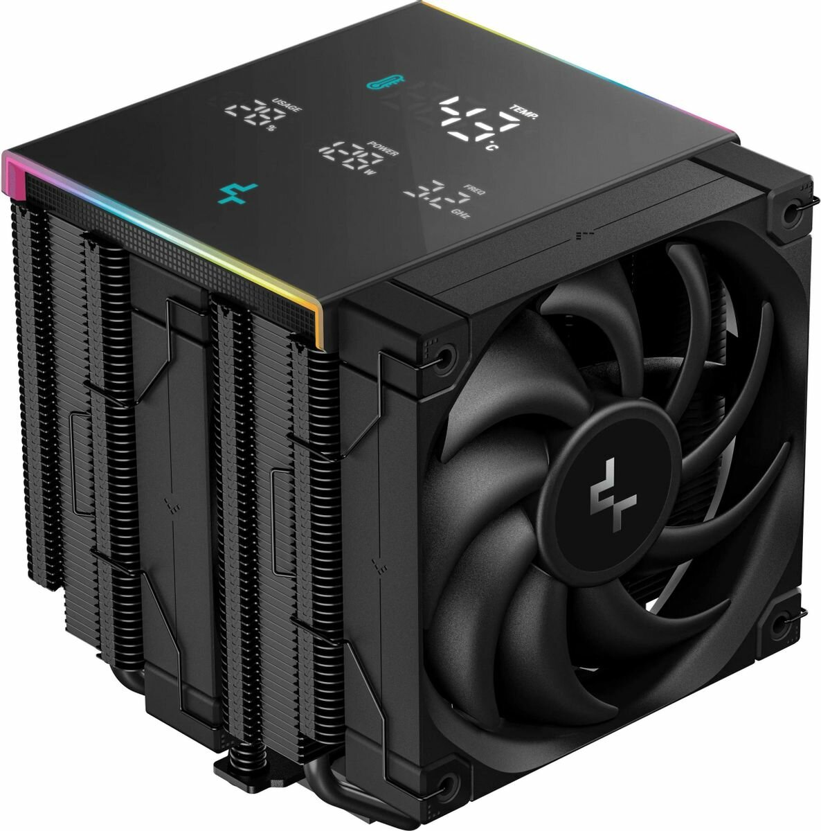 Устройство охлаждения(кулер) DeepCool AK620 Digital Pro, LCD, 4-pin, черный, 120мм, Ret [r-ak620-bkapmn-g]
