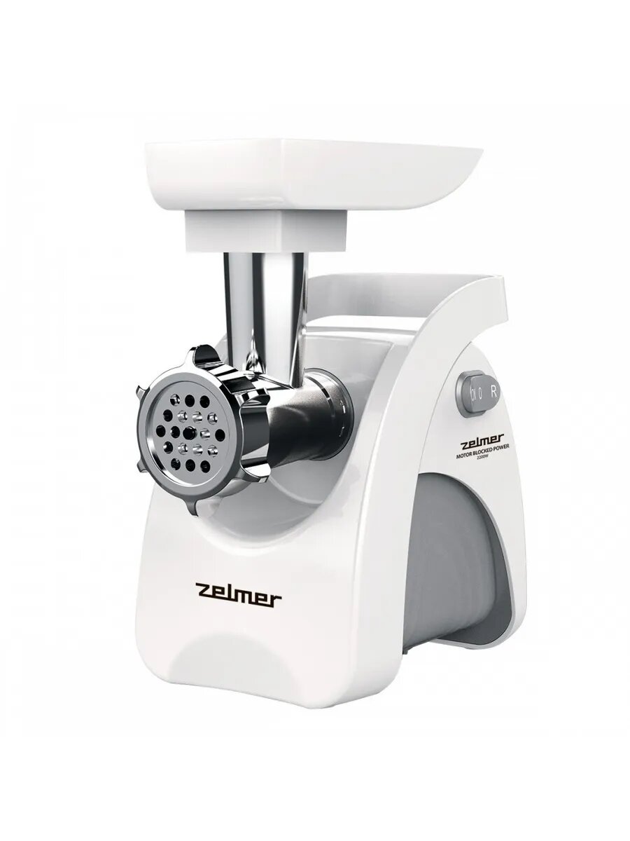 Мясорубка Zelmer ZMM9802B пластик 3 перфорированных диска система реверса