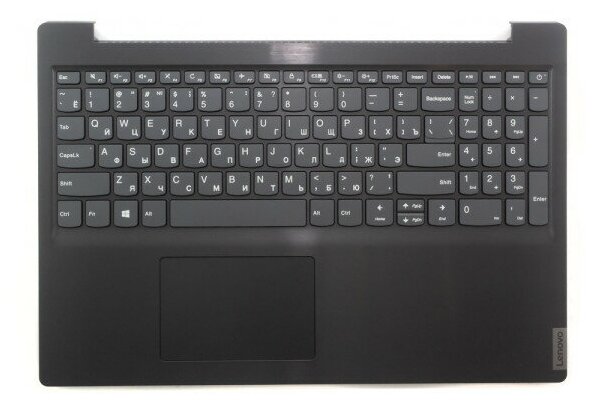 Клавиатура для ноутбука Lenovo S145-15IWL серая с черным топкейсом 4590₽