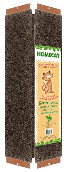 HOMECAT венге 65х25 см когтеточка с кошачьей мятой угловая, шт