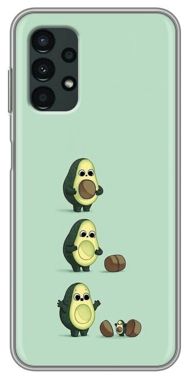 Дизайнерский силиконовый чехол для Самсунг Гэлакси А13 4Г / Samsung Galaxy A13 4G Авокадо мама