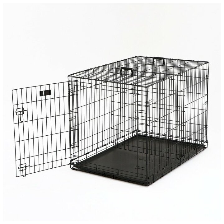 Клетка MidWest iCrate для собак 107х71х76h см, 1 дверь, черная - фотография № 18