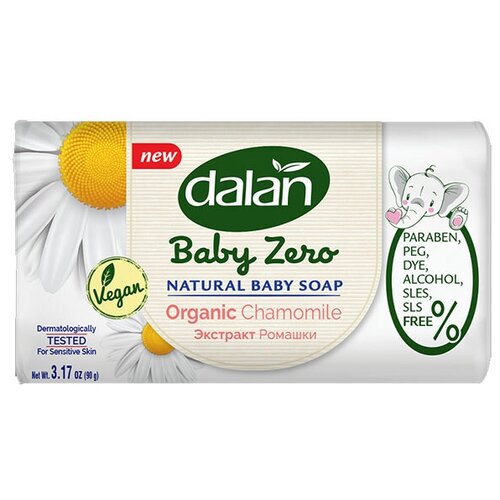 Dalan Детский Baby Zero Natural Baby Soap Organic Chamomile Туалетное мыло детское с экстрактом ромашки 90г