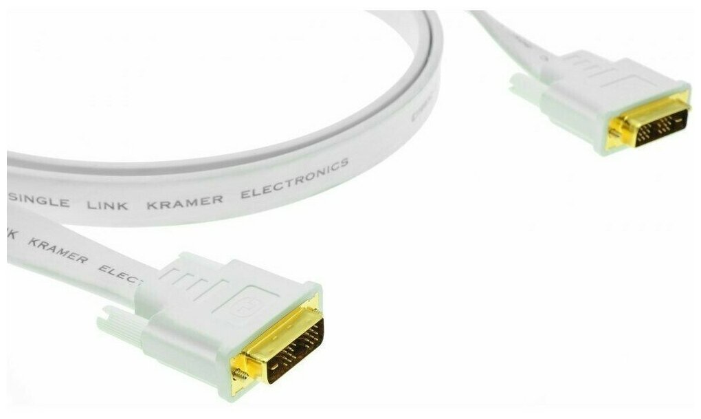 Кабель DVI - DVI, 4.6м, Kramer (C-DM/DM/FLAT(W)-15)