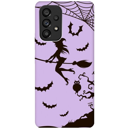 Силиконовый чехол на Samsung Galaxy A53 5G, Самсунг А53 5Г Silky Touch Premium с принтом Witch on a Broomstick сиреневый силиконовый чехол на samsung galaxy a03 самсунг а03 silky touch premium с принтом witch on a broomstick сиреневый