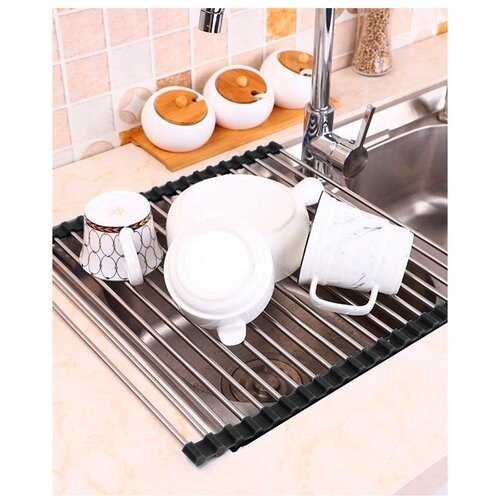 Сушилка для посуды над раковиной, коврик сушилка, коврик сушилка для посуды, сушилка для посуды складная Homium, 47х40см