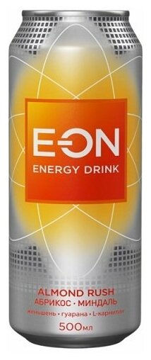 Энергетический напиток Almond Rush E-ON, 0,45 л - EON - фотография № 6