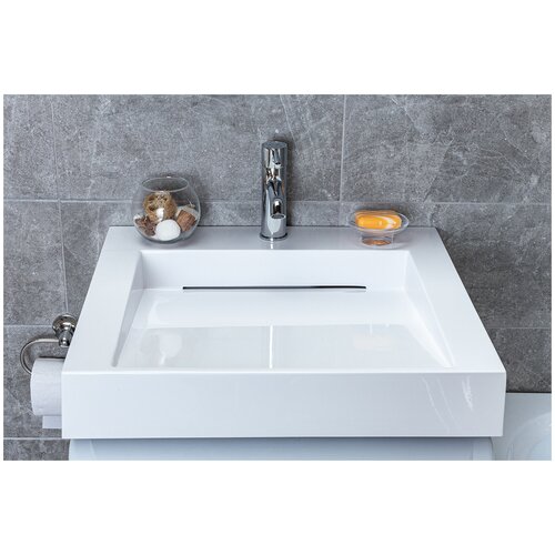 Раковина над стиральной машиной Гурон 60х55 см с кронштейнами