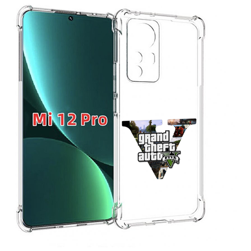 Чехол MyPads GTA 5 логотип для Xiaomi 12S Pro задняя-панель-накладка-бампер