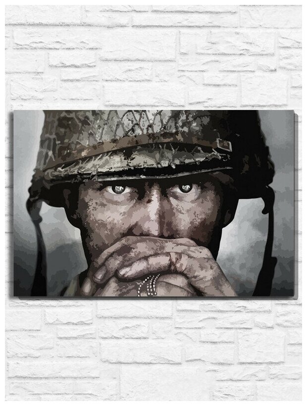 Картина по номерам на холсте игра Call of Duty WWII (PS Xbox PC Switch) - 11102 Г 60x40