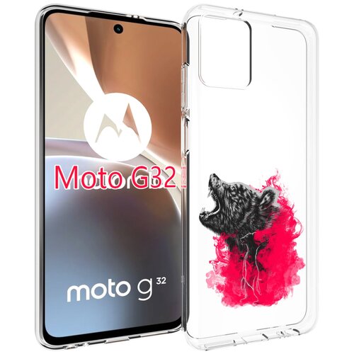 Чехол MyPads медведь в дымке для Motorola Moto G32 задняя-панель-накладка-бампер