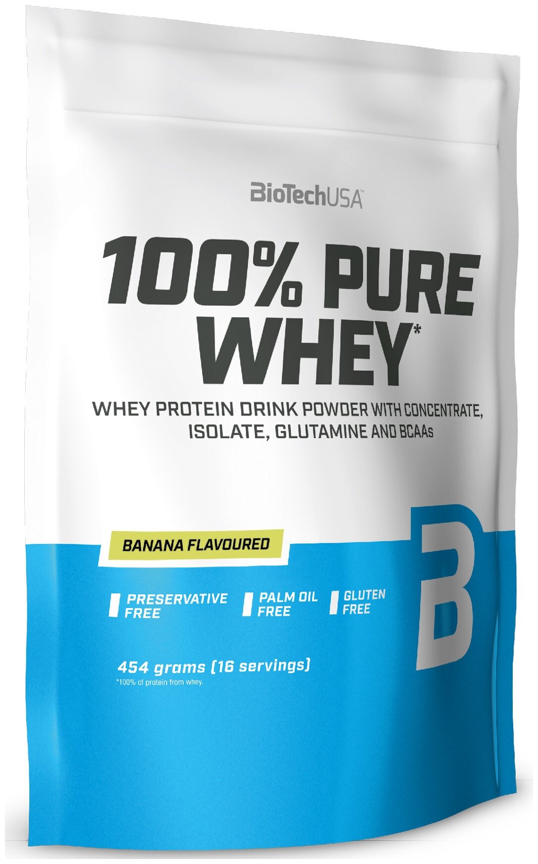 Протеин сывороточный BioTech USA 100% Pure Whey (454 г) Банан