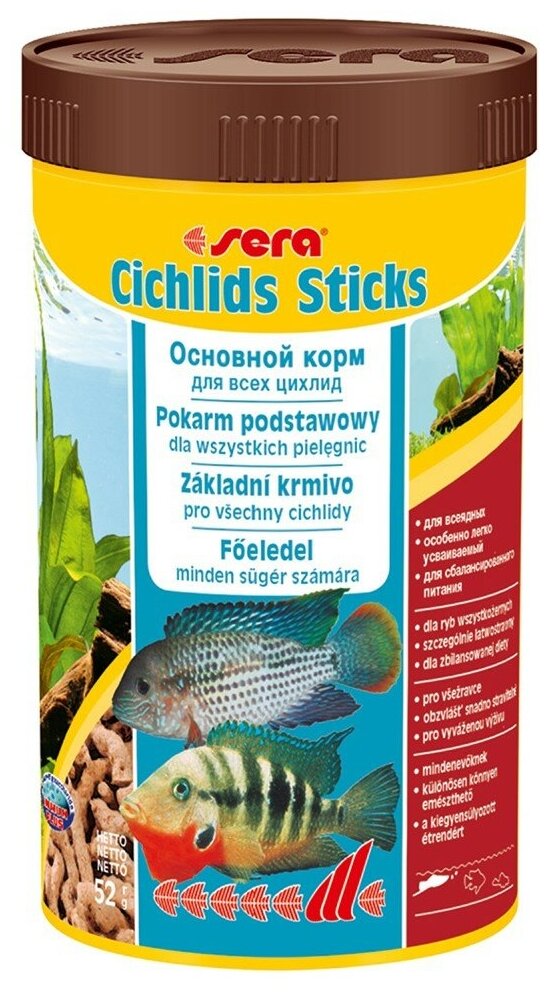 SERA Корм для цихлид в палочках CICHLIDs Sticks 250 мл.