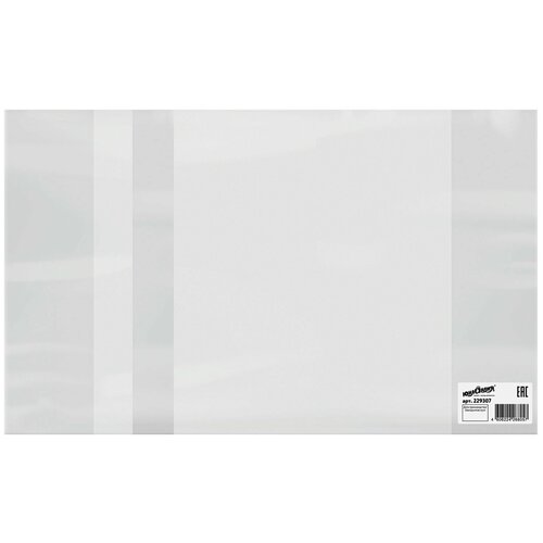 Обложка ПВХ для тетрадей и дневников, юнландия, с закладкой, 110 мкм, 210х350 мм, штрих-код