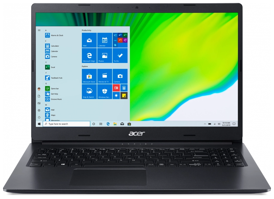 Ноутбук ACER Aspire A315-23-A8W8 3020e 1200 МГц 15.6" 1920x1080 4Гб DDR4 SSD 128Гб нет DVD AMD Radeon встроенная ENG Windows 10 Home черный 1.9 кг NX.HVTER.00V