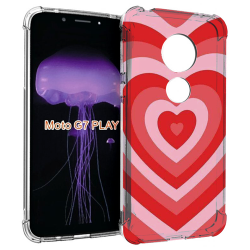 Чехол MyPads завораживающее сердце женский для Motorola Moto G7 Play задняя-панель-накладка-бампер