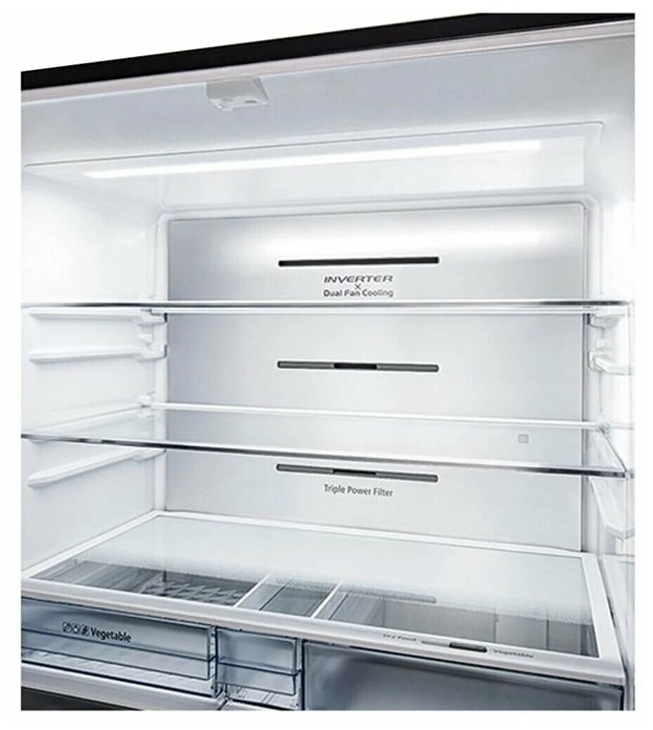 Многокамерный холодильник HITACHI R-WB 642 VU0 GS, Серебристое стекло - фотография № 6