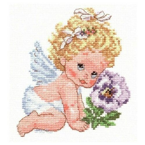 0 13 набор для вышивания алиса ангелок любви 10 14см Набор для вышивания Алиса Ангелок счастья 12х14 см