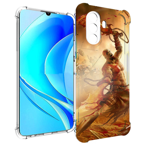 Чехол MyPads God Of War III для Huawei Nova Y70 / Nova Y70 Plus (MGA-LX9N) / Huawei Enjoy 50 задняя-панель-накладка-бампер чехол mypads the last of us для huawei nova y70 nova y70 plus mga lx9n huawei enjoy 50 задняя панель накладка бампер