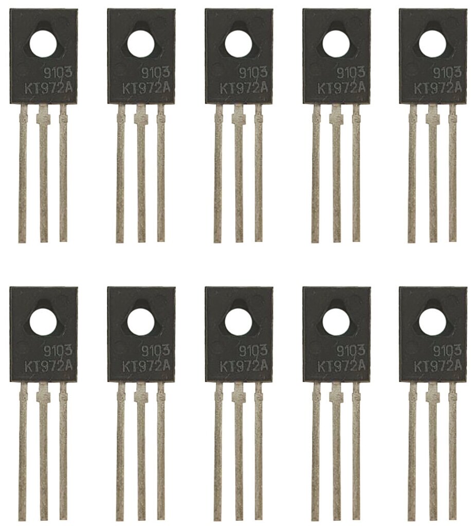 Транзистор КТ972А, 10 штук / Аналоги: 2Т972А, BD263 / n-p-n усилительные
